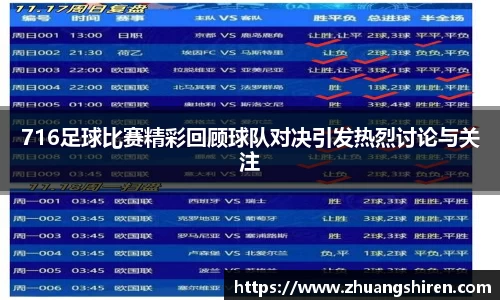716足球比赛精彩回顾球队对决引发热烈讨论与关注